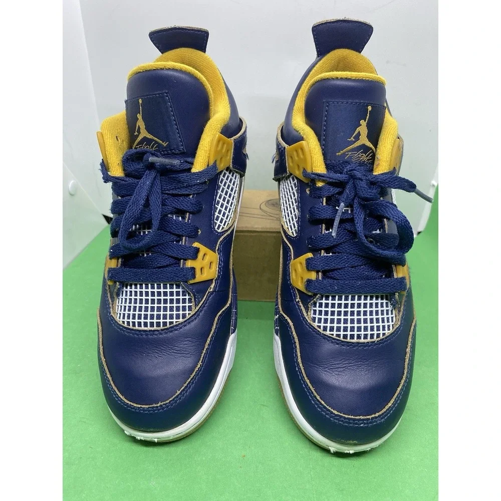 Nike Boys Air Jordan 4 408452-425 Blue Basketball Shoes Sneakers Size 5.5Y